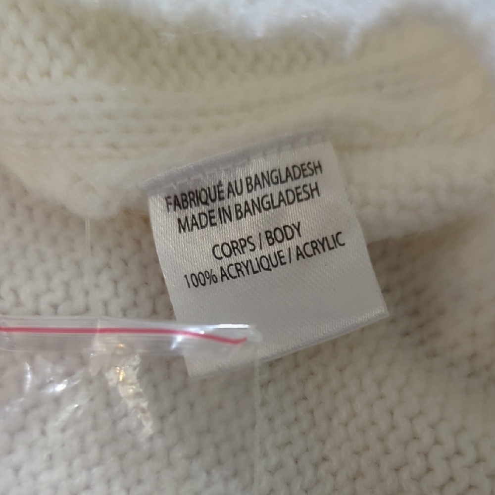 Size XL My Style Women's White Cable Knit Cardigan Sweater - Picture 14 of 16